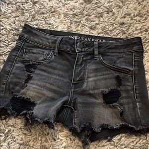 American Eagle Black Denim Shorts